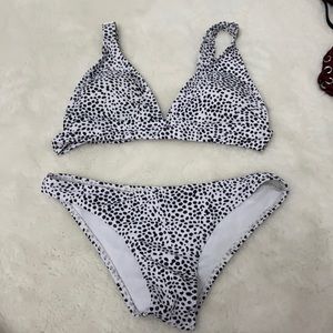 a polka dot designed shein bikini